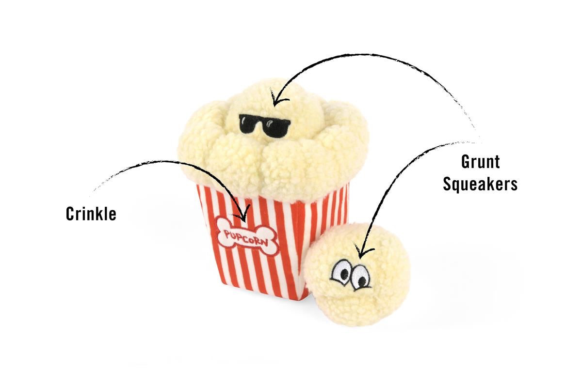 P.L.A.Y. Hollywoof Poppin’ Pupcorn hundeleke med popcornpose