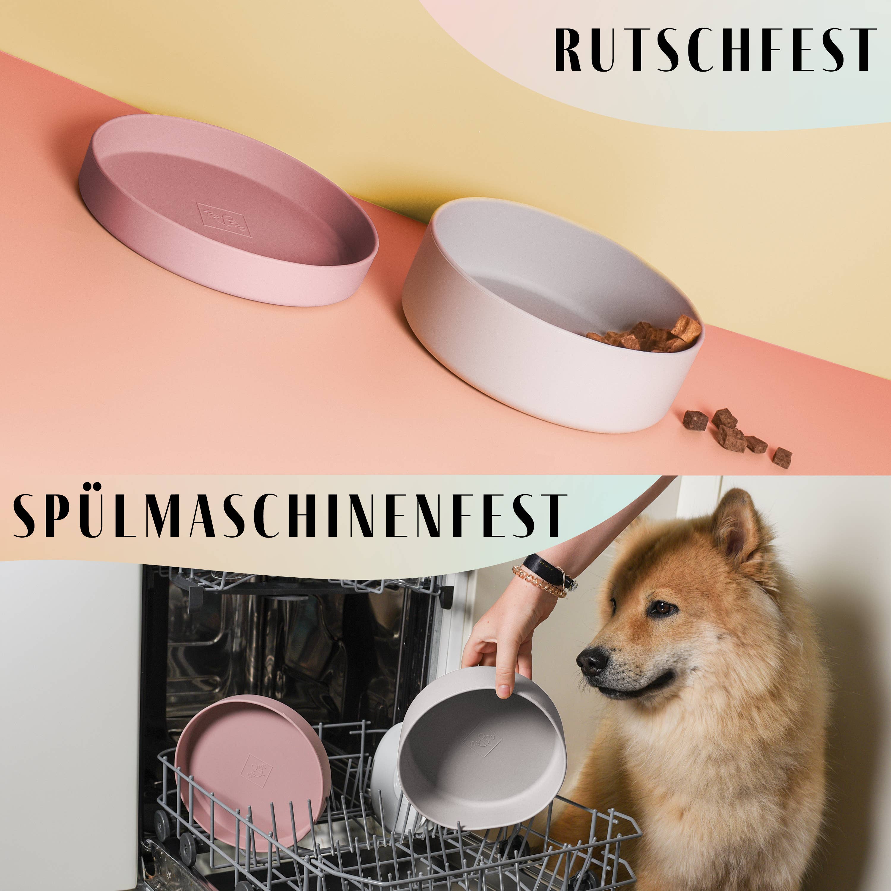 Ne&no® Silicone Feeding Bowl with Lid for Dogs & Cats– MIX