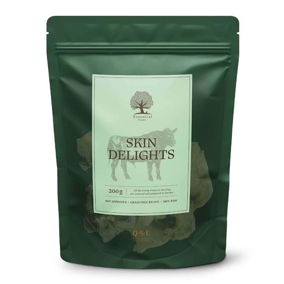 ESSENTIAL Skin Delights │ Tørket Oksehud til Hund (200 g)