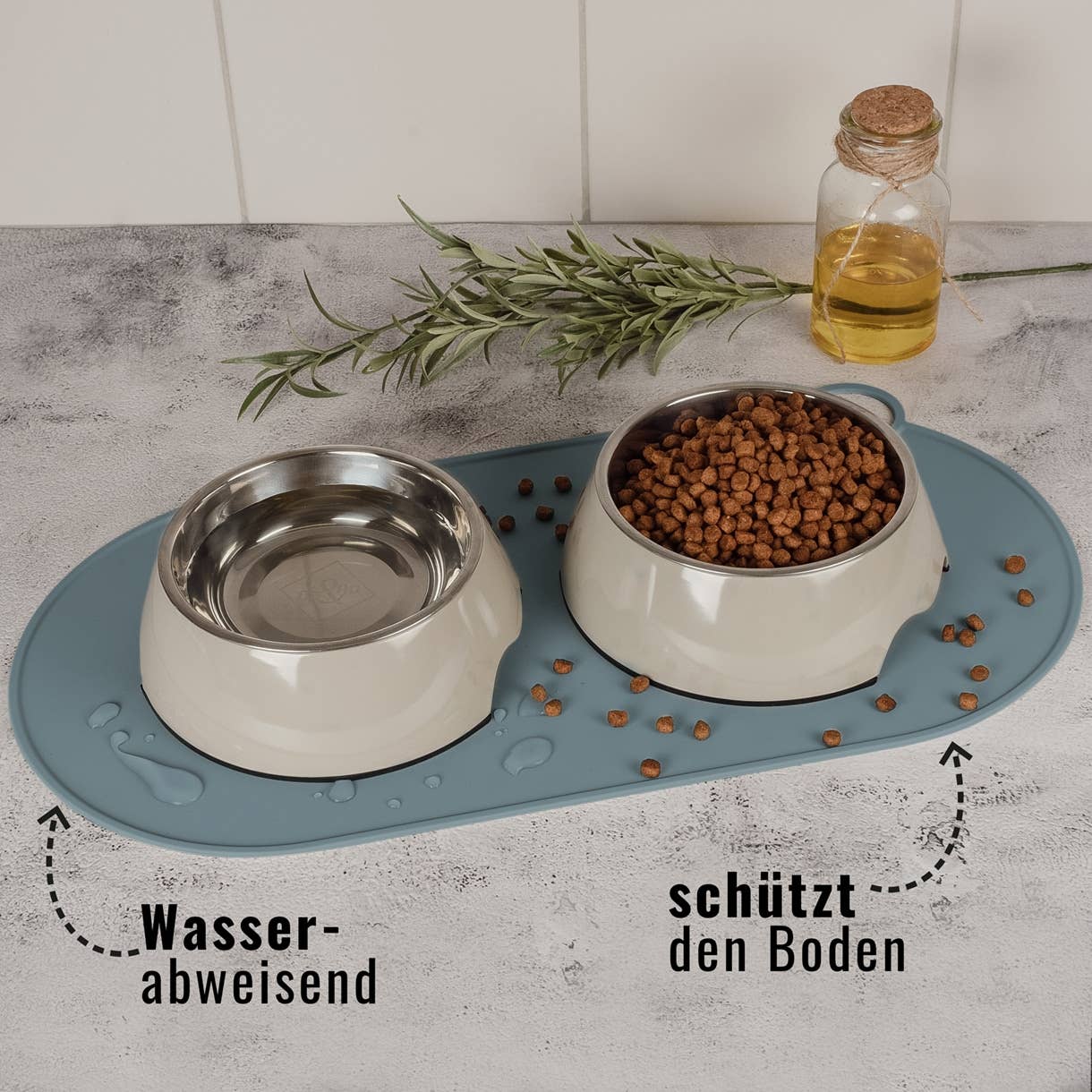 Modern Silikon underlag til mat og vannskål