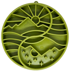 SodaPup Sun and Moon eTray – Grunn Slow Feeder med Balansert Design, Grønn