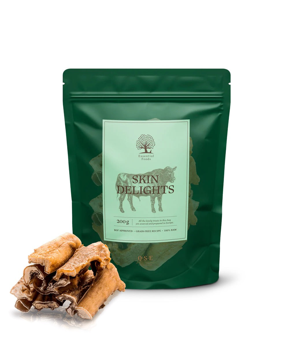 ESSENTIAL Skin Delights │ Tørket Oksehud til Hund (200 g)