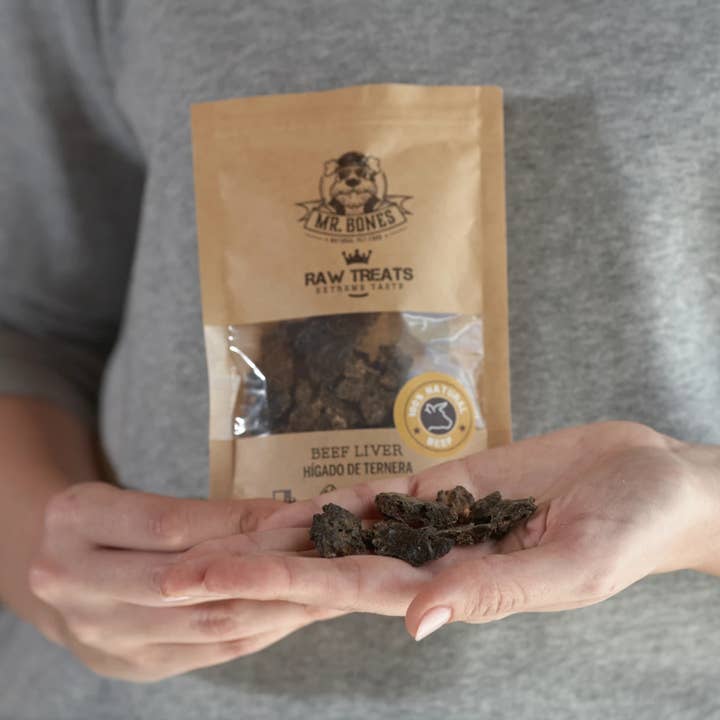 Mr. Bones Raw Treats Tørket Okselever (45 g)