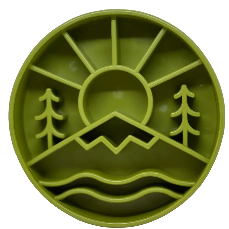 SodaPup Great Outdoors eBowl – Slow Feeder for Aktive Hunder, Grønn