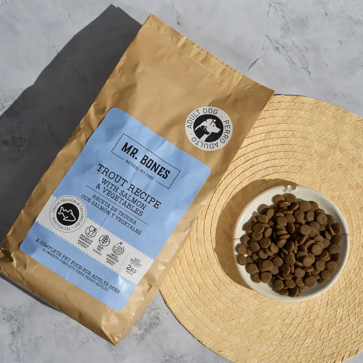 Mr.Bones │ Ørret Tørrfôr til Hund – Kornfri oppskrift, 2 kg