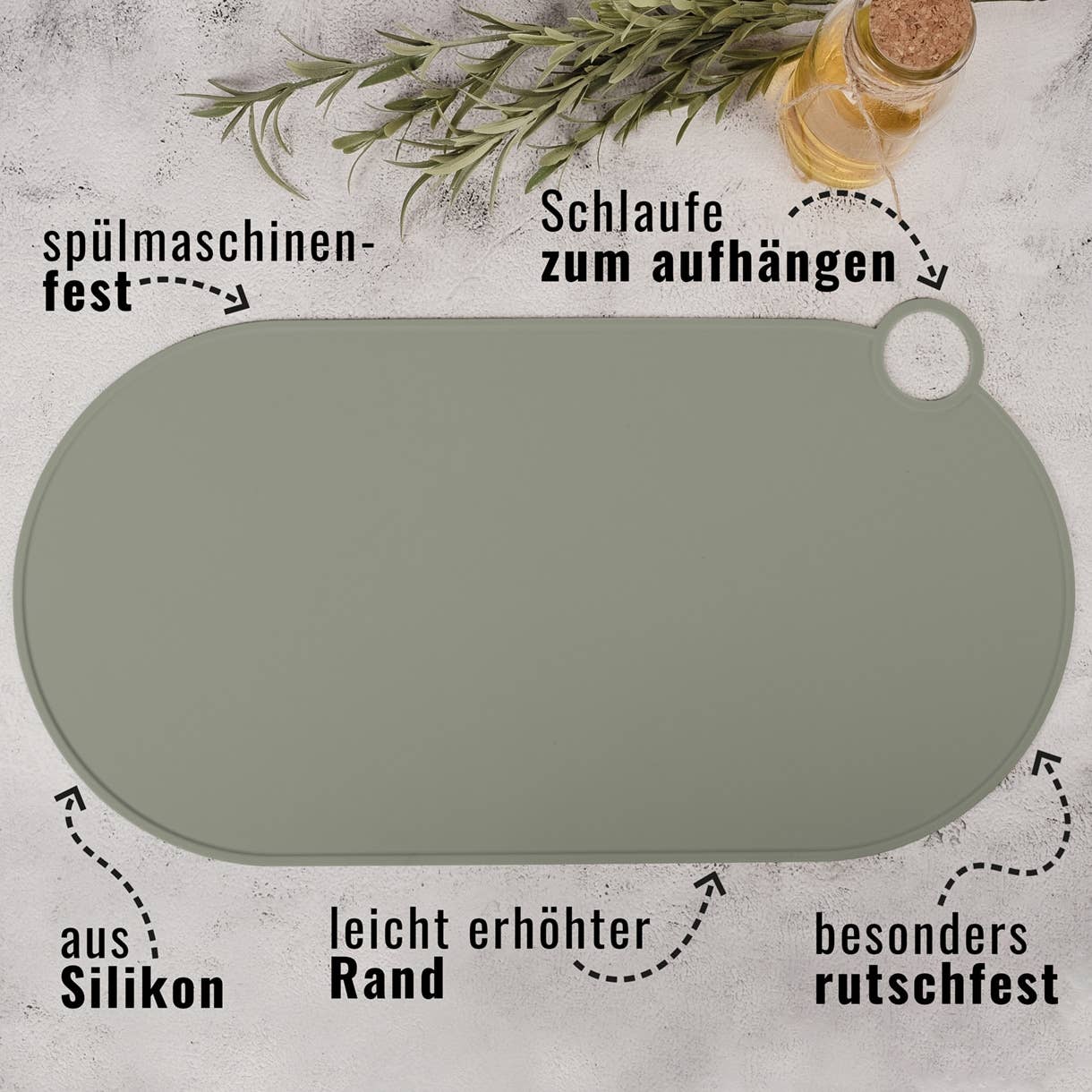 Modern Silikon underlag til mat og vannskål