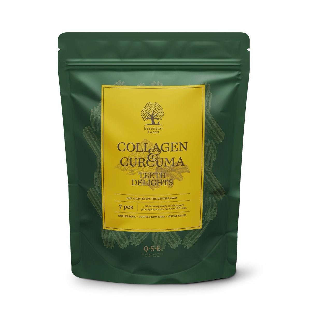 Essential Dental Delights – Kollagen & Gurkemeie │ Tannrensende godbiter til hund