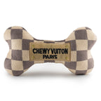 Tan Checker Chewy Vuiton Bone Toy