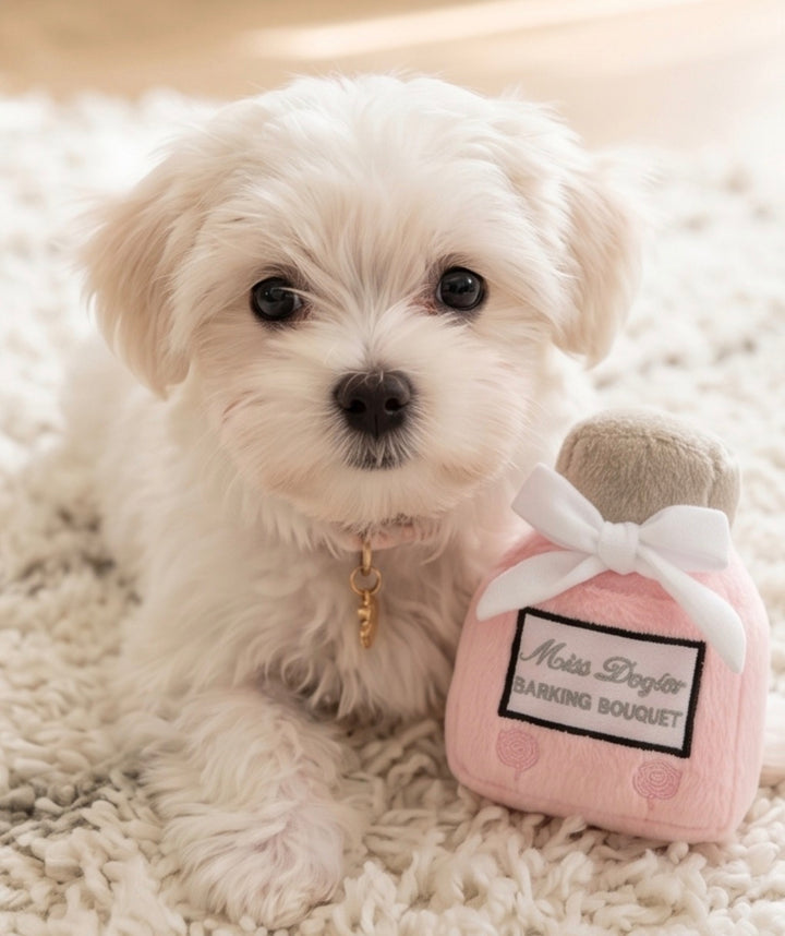 Miss Dogior │ Parfymeflaske Plysjleke med Pipe