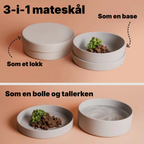 Ne&no® 3-i-1 Silikonskål med Lokk │ Til Hund & Katt