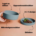 Ne&no® 3-i-1 Silikonskål med Lokk │ Til Hund & Katt