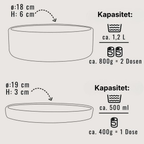 Ne&no® 3-i-1 Silikonskål med Lokk │ Til Hund & Katt
