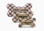 Tan Checker Chewy Vuiton Bone Toy