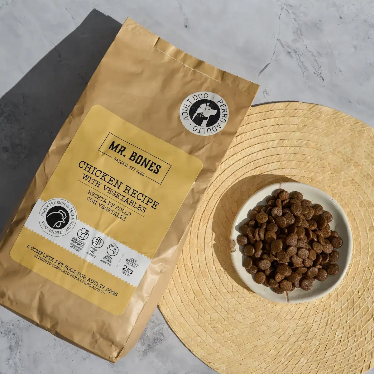 Mr.Bones │ Kylling Tørrfôr til Hund – Kornfri oppskrift, 2 kg