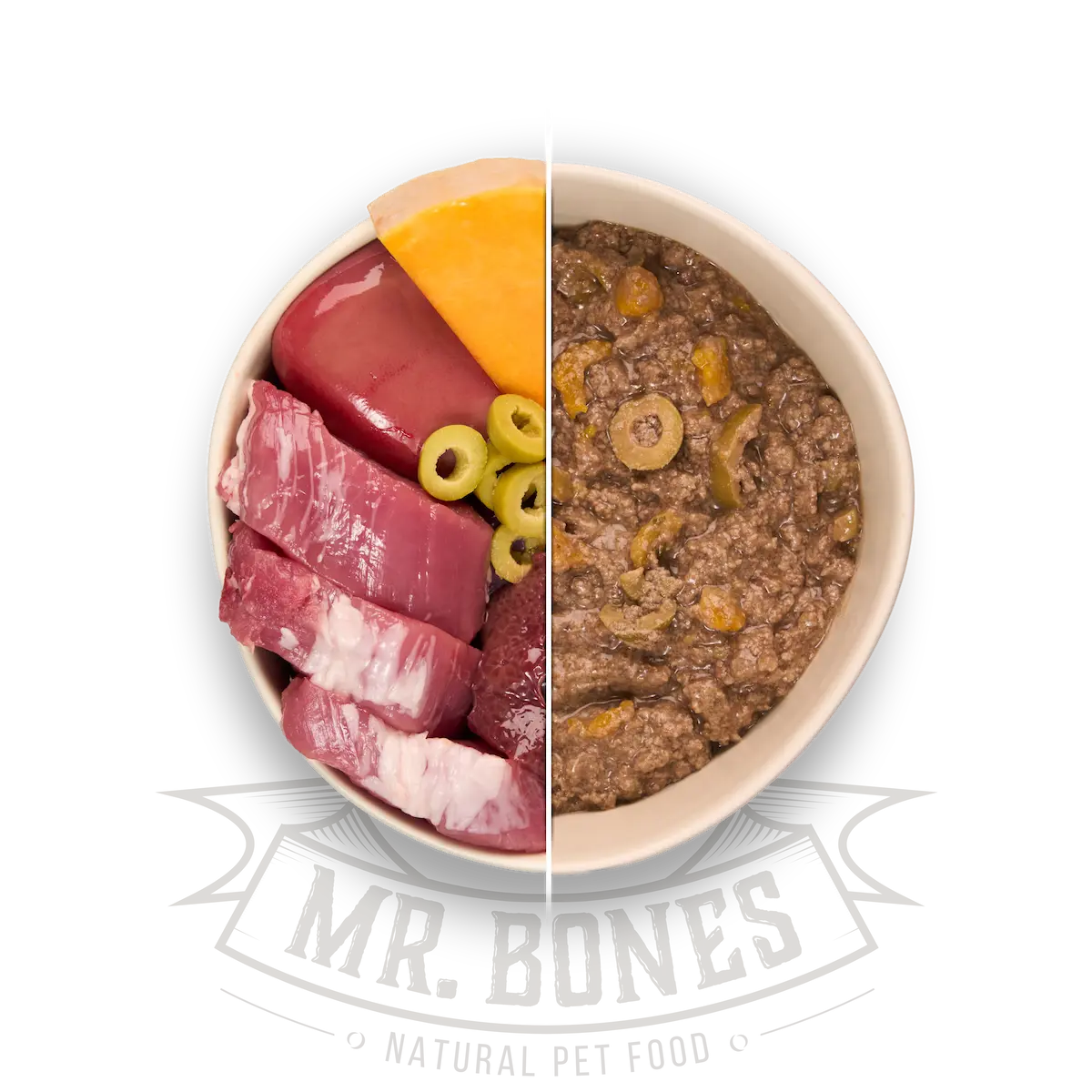Cooked food for dogs. Iberian pork recipe.