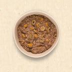 Cooked food for dogs. Iberian pork recipe.