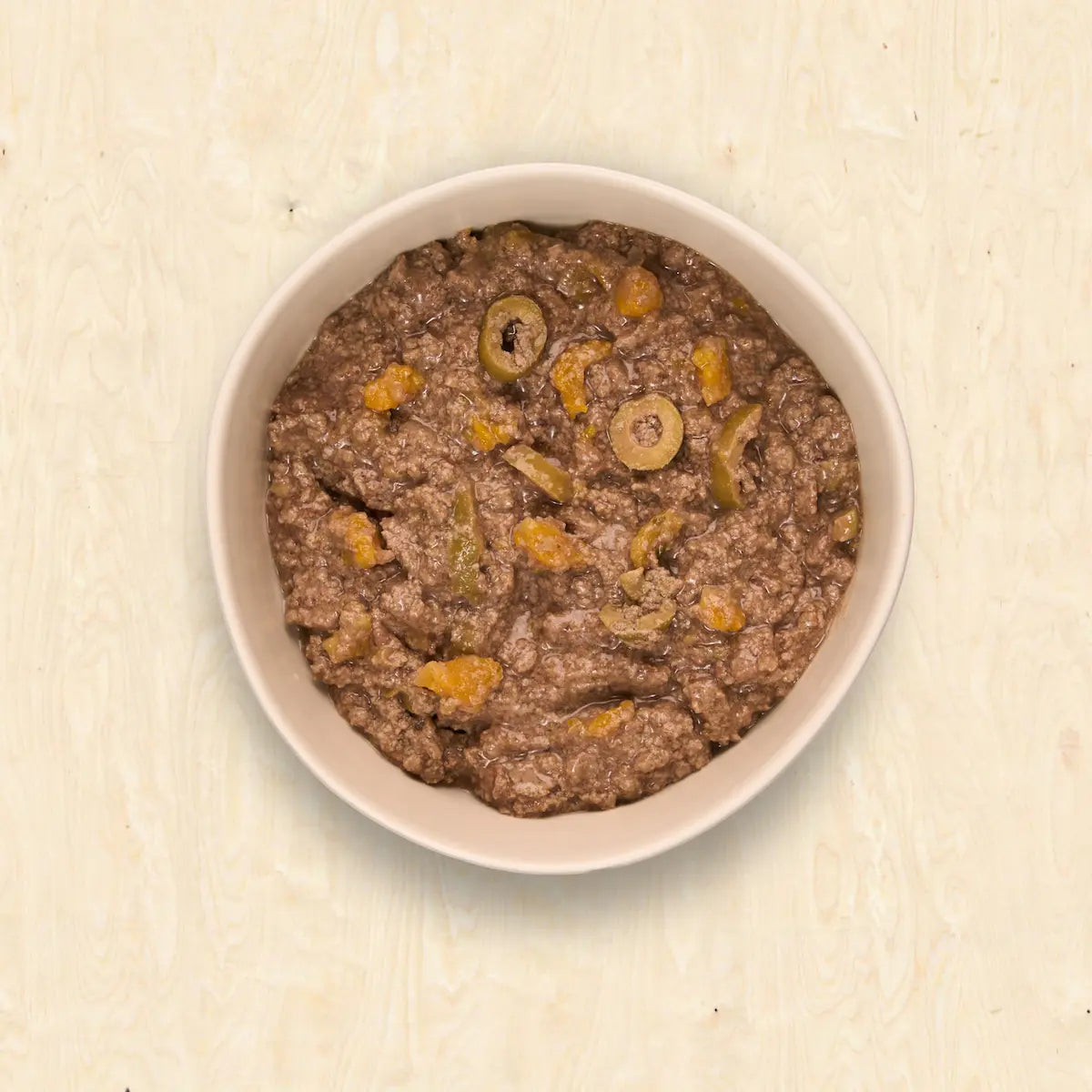 Cooked food for dogs. Iberian pork recipe.
