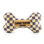 Tan Checker Chewy Vuiton Bone Toy