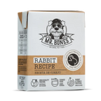 Home-cooked dog food. Rabbit and vegetables recipe