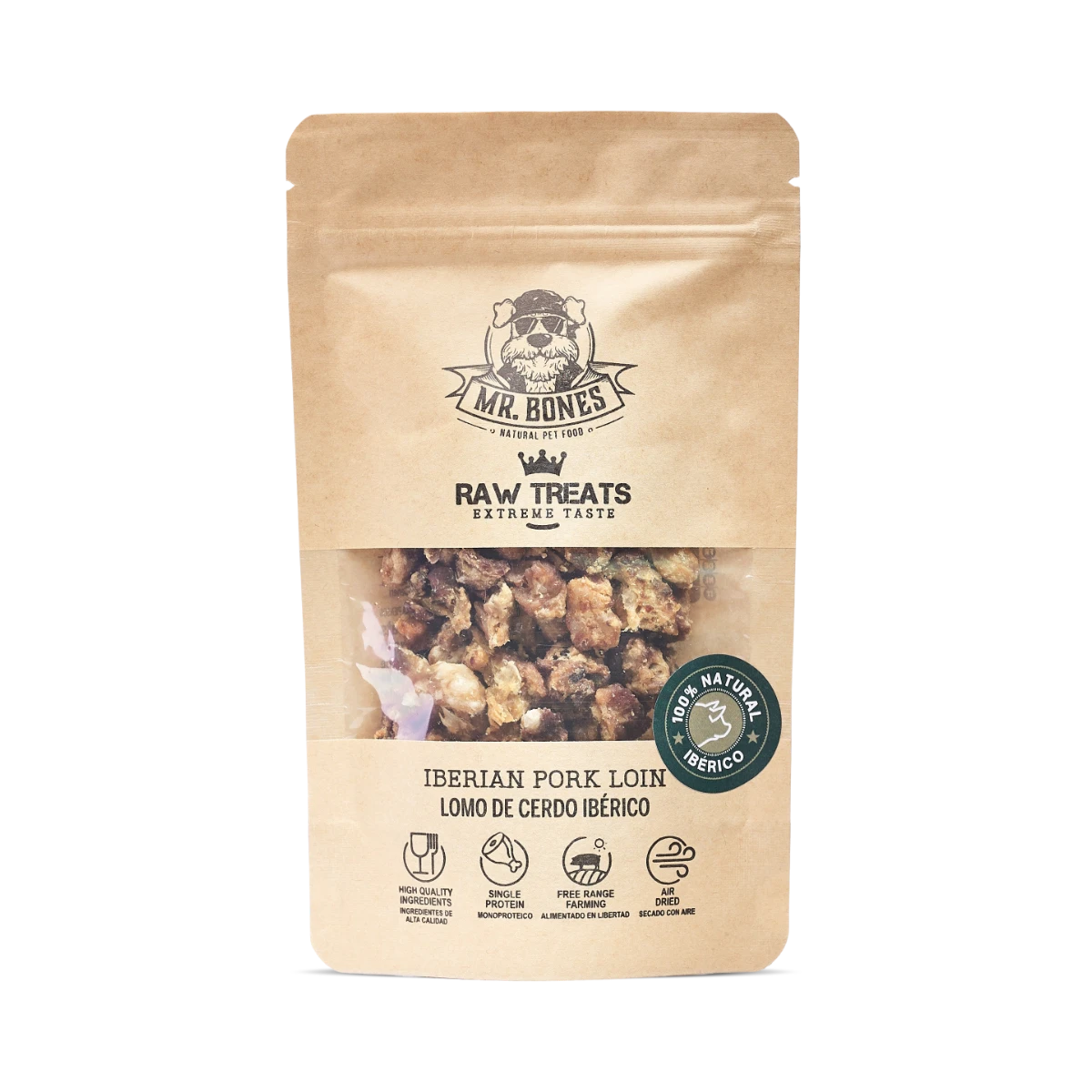 Mr. Bones Raw Treats Tørket Iberisk Svinerygg (45g)