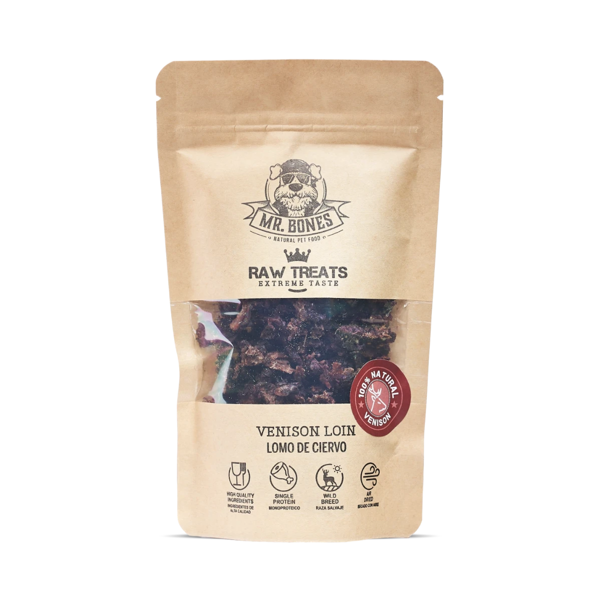 Mr. Bones Raw Treats Tørket Hjorterygg (45 g)