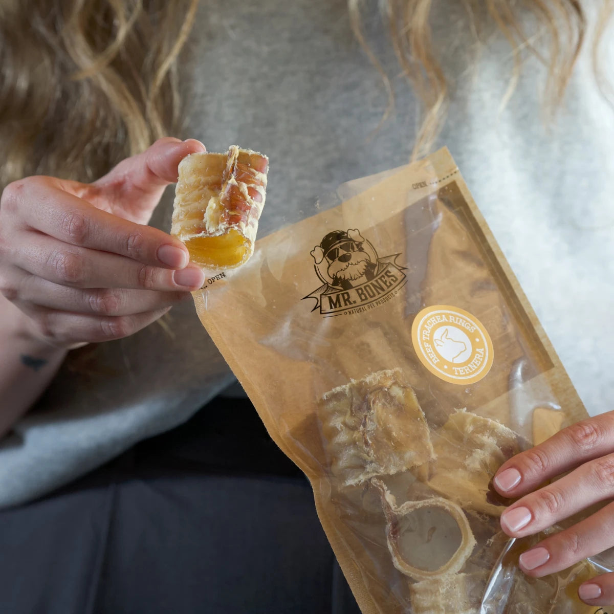 Mr. Bones Naturlig tyggegodbid Bifftrakea i ringer (6 stk)